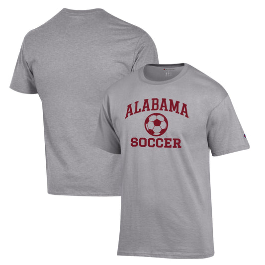 Men's Champion Gray Alabama Crimson Tide Soccer Icon T-Shirt