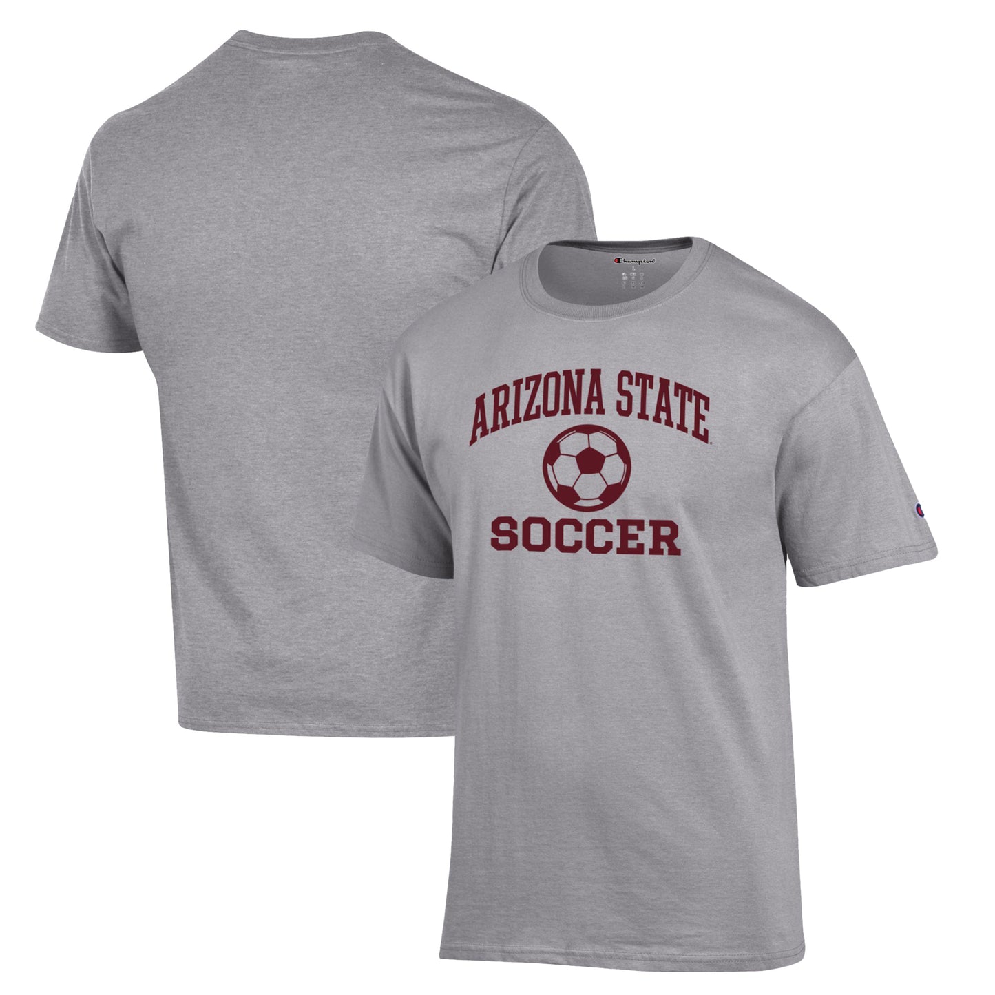 Men's Champion Gray Arizona State Sun Devils Soccer Icon T-Shirt