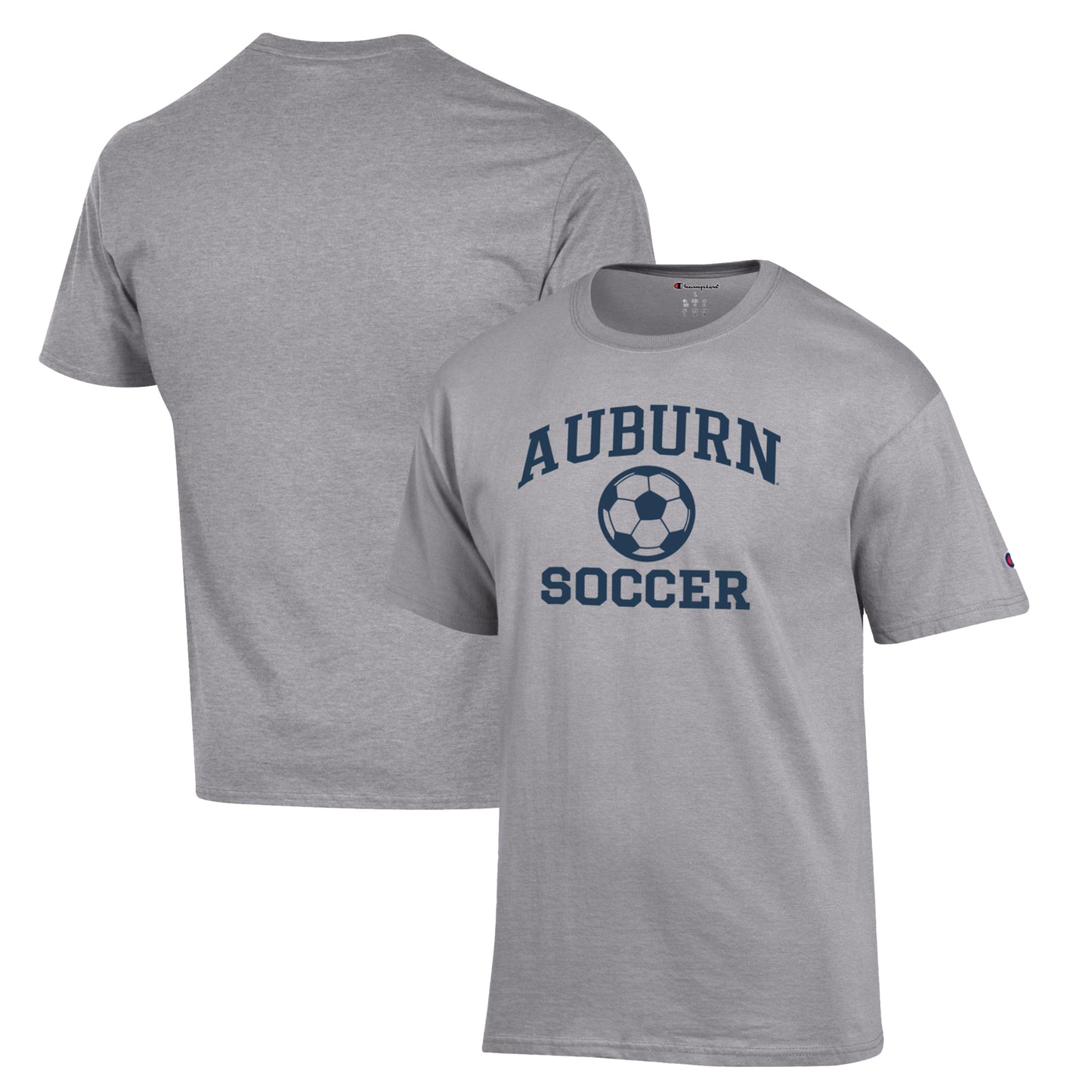 Men's Champion Gray Auburn Tigers Soccer Icon T-Shirt