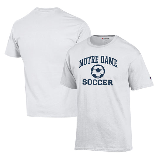 Men's Champion White Notre Dame Fighting Irish Soccer Icon T-Shirt