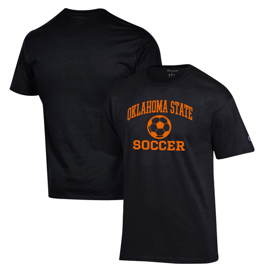 Men's Champion Black Oklahoma State Cowboys Soccer Icon T-Shirt