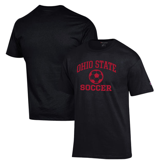 Men's Champion Black Ohio State Buckeyes Soccer Icon T-Shirt