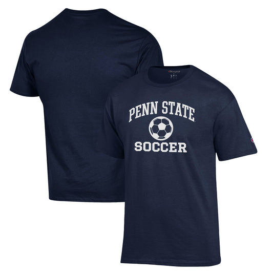 Men's Champion Navy Penn State Nittany Lions Soccer Icon T-Shirt