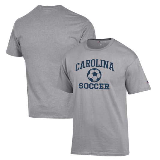 Men's Champion Gray North Carolina Tar Heels Soccer Icon T-Shirt