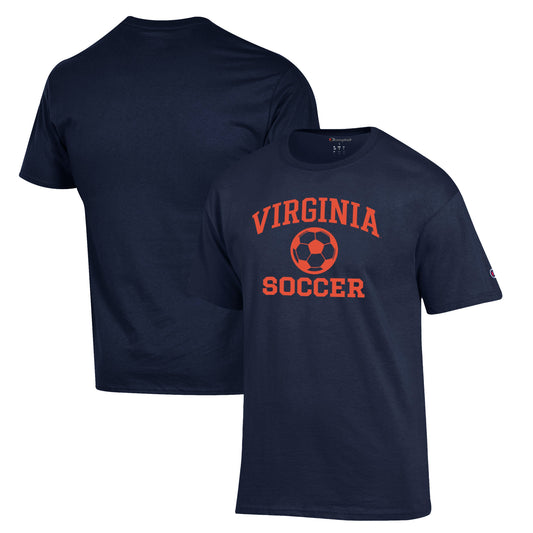 Men's Champion Navy Virginia Cavaliers Soccer Icon T-Shirt