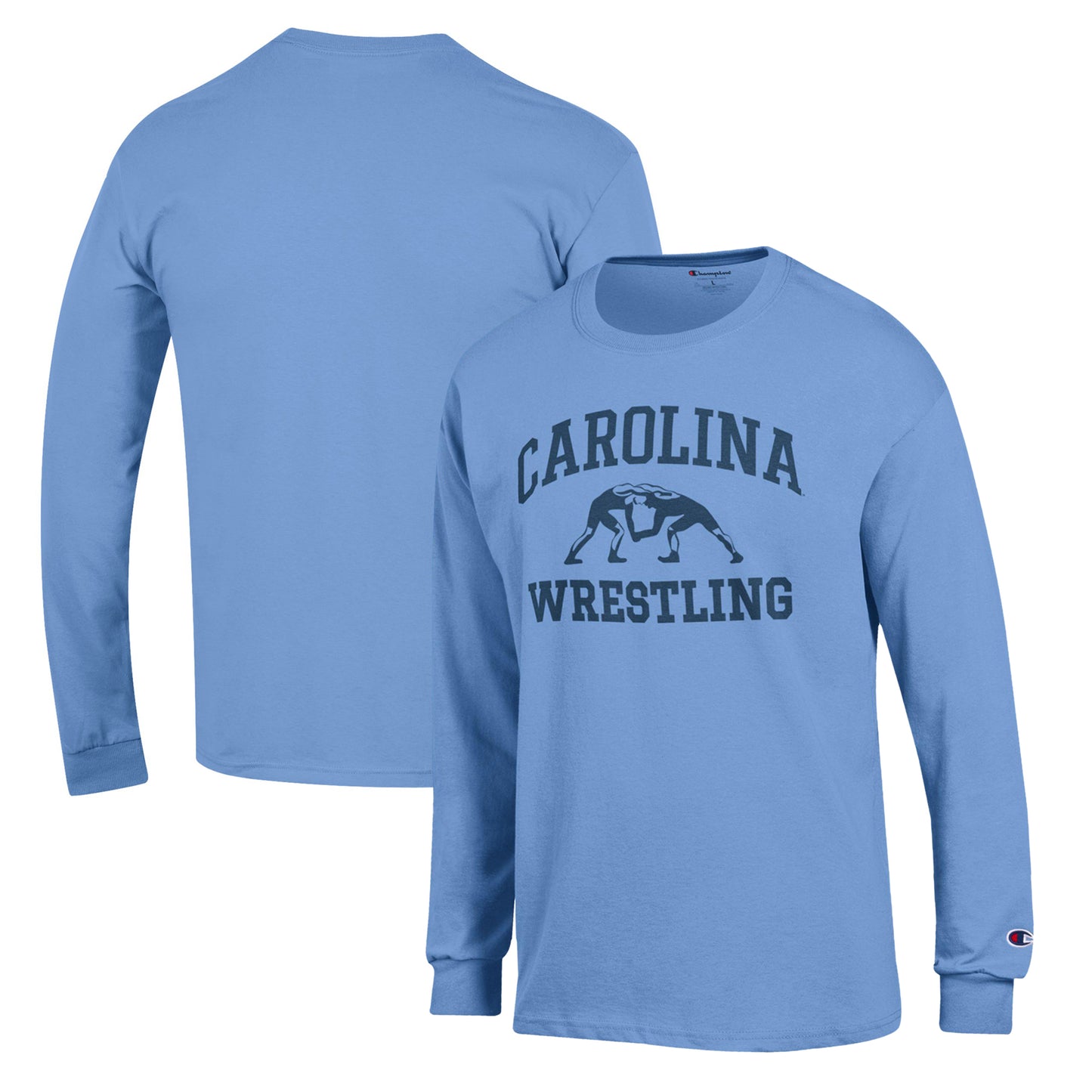 Men's Champion Carolina Blue North Carolina Tar Heels Wrestling Icon Long Sleeve T-Shirt
