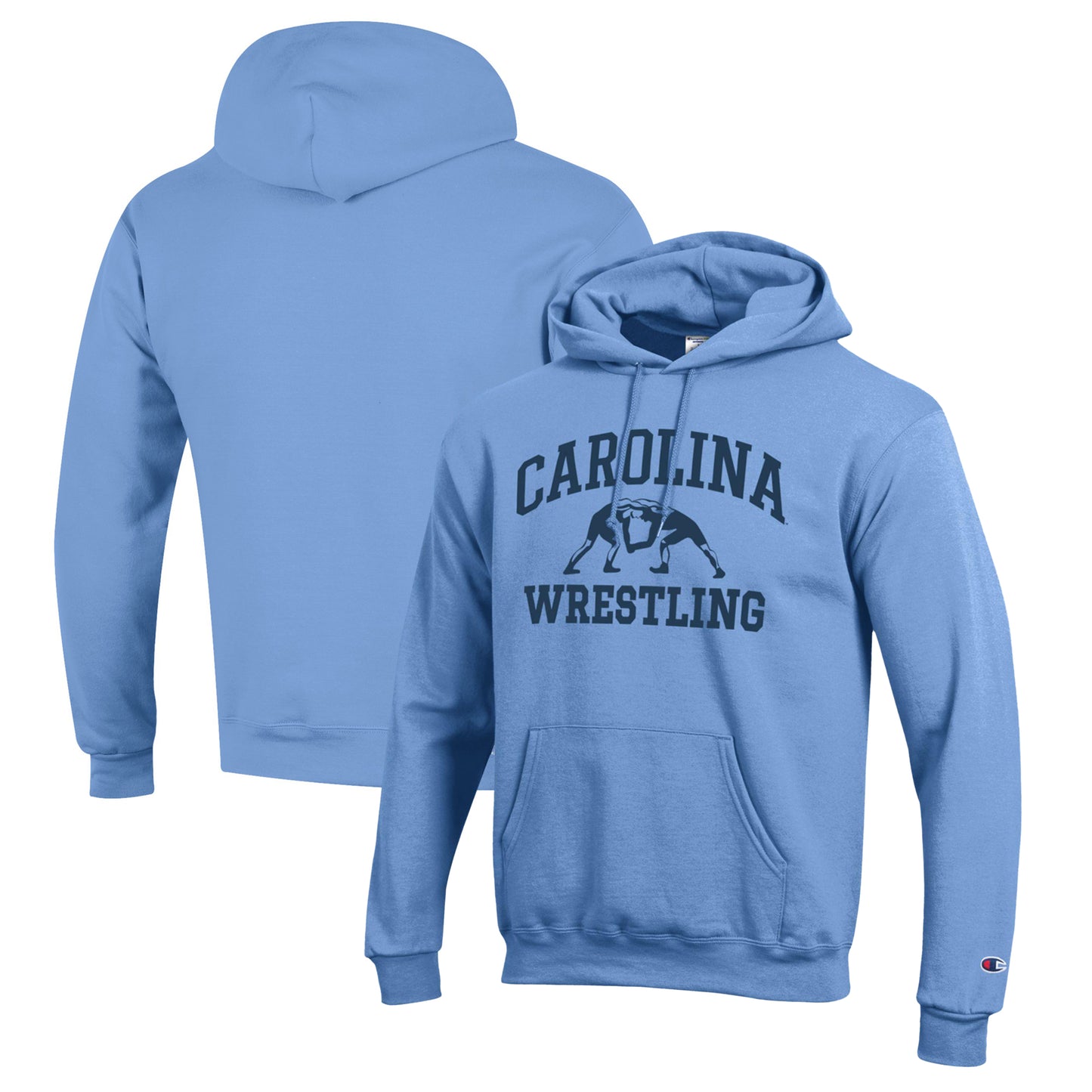 Men's Champion Carolina Blue North Carolina Tar Heels Wrestling Icon Pullover Hoodie