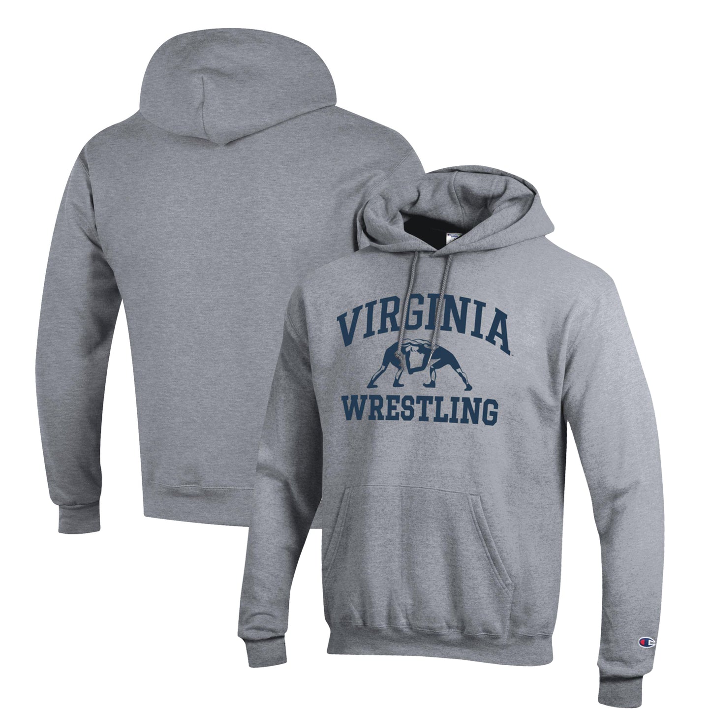 Men's Champion Gray Virginia Cavaliers Wrestling Icon Pullover Hoodie