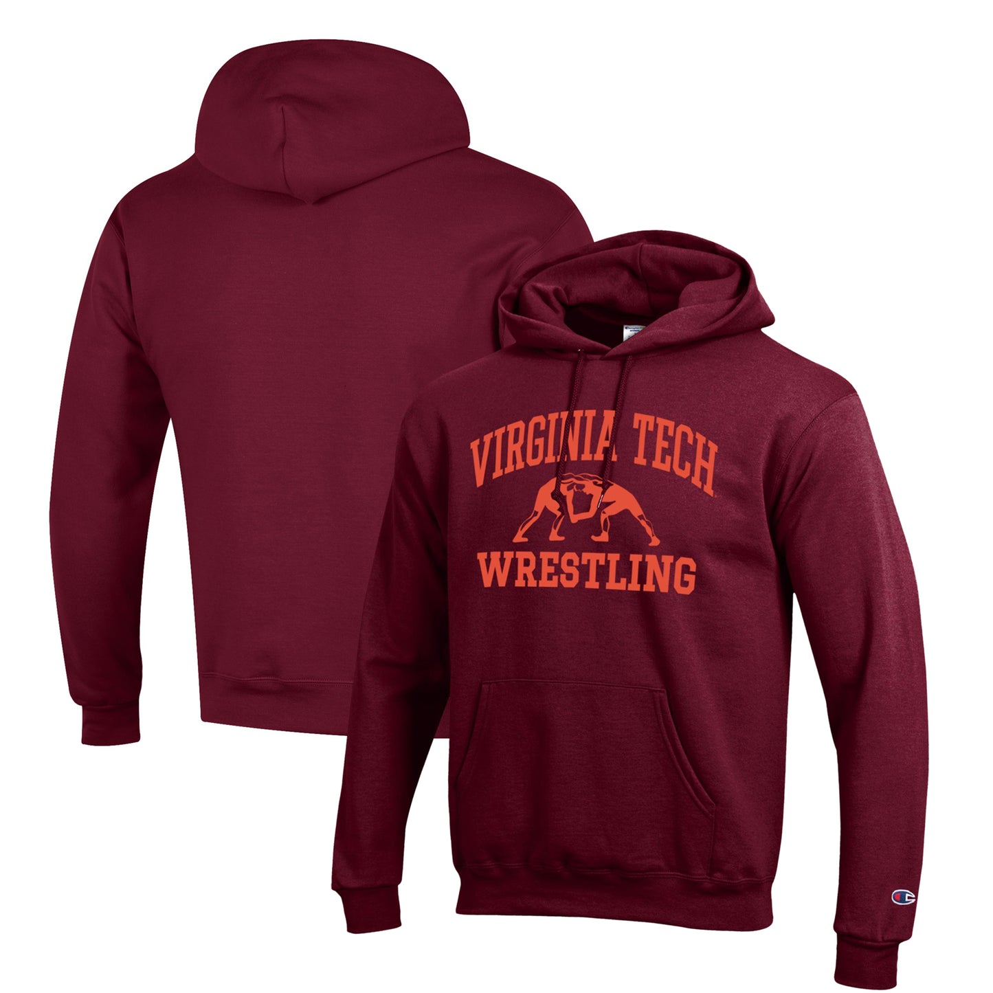 Men's Champion Maroon Virginia Tech Hokies Wrestling Icon Pullover Hoodie