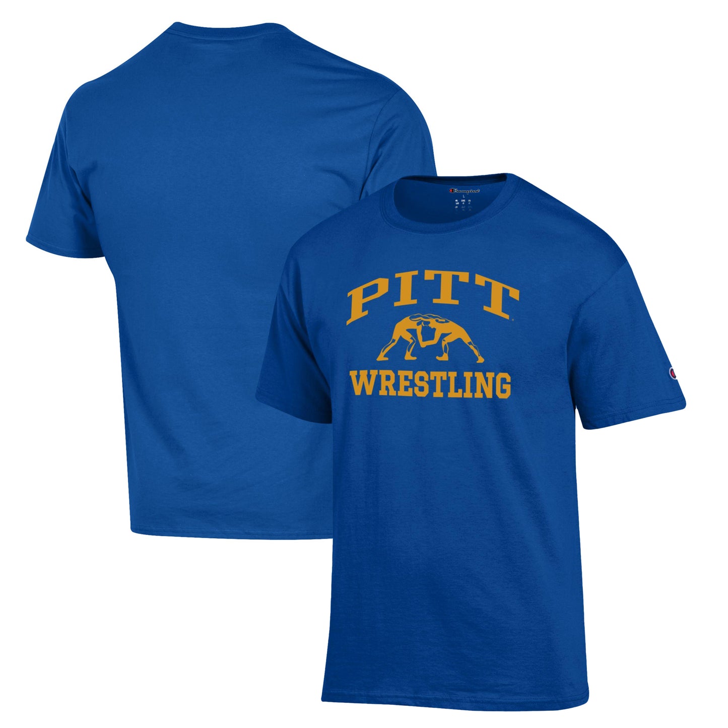 Men's Champion Royal Pitt Panthers Wrestling Icon T-Shirt