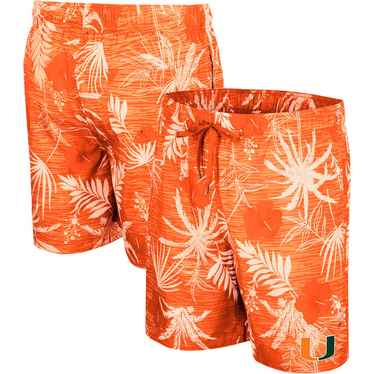 Men's Colosseum Orange Miami Hurricanes What Else is New Swim Shorts