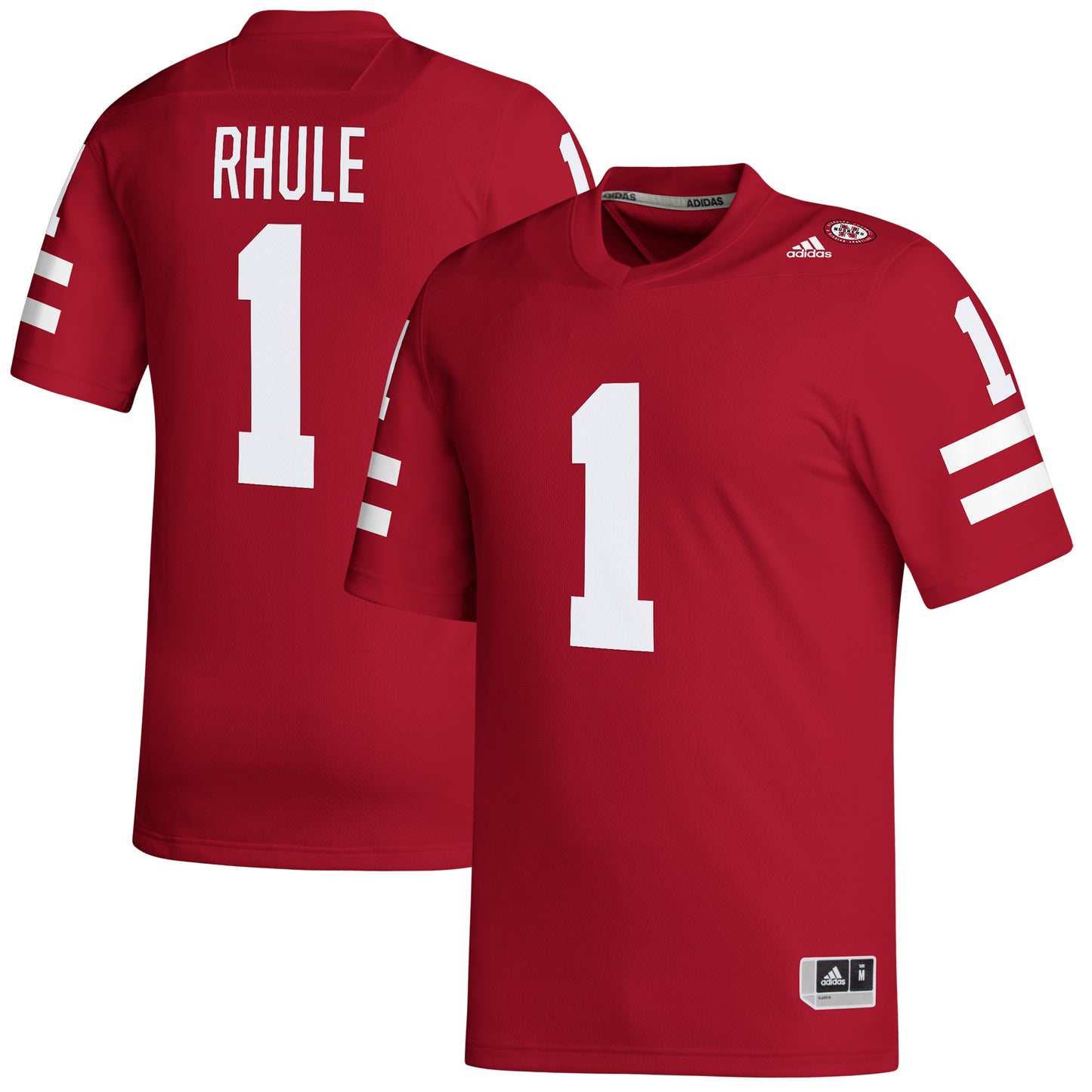 Men's adidas Matt Rhule Scarlet Nebraska Huskers Replica Football Jersey