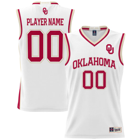 Men's GameDay Greats White Oklahoma Sooners NIL Pick-A-Player Lightweight Basketball Jersey