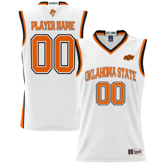 Men's GameDay Greats White Oklahoma State Cowboys NIL Pick-A-Player Lightweight Basketball Jersey