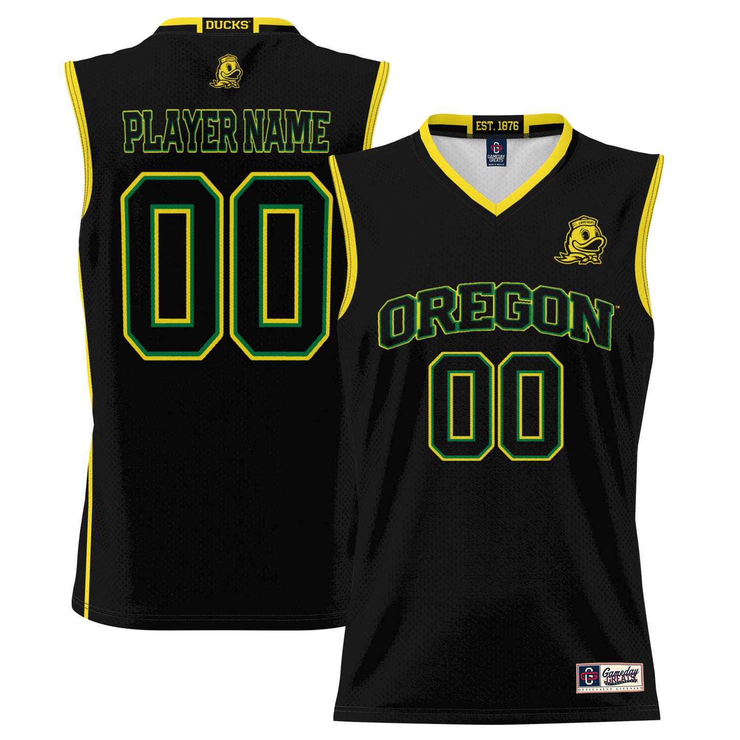 Men's GameDay Greats Black Oregon Ducks NIL Pick-A-Player Lightweight Basketball Jersey