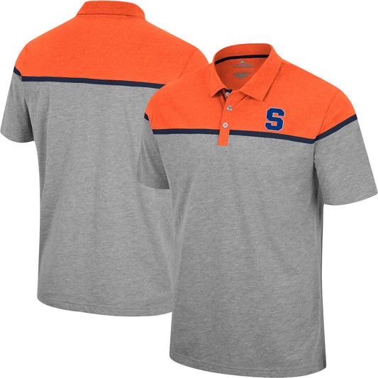 Men's Colosseum Heather Gray Syracuse Orange Chamberlain Polo