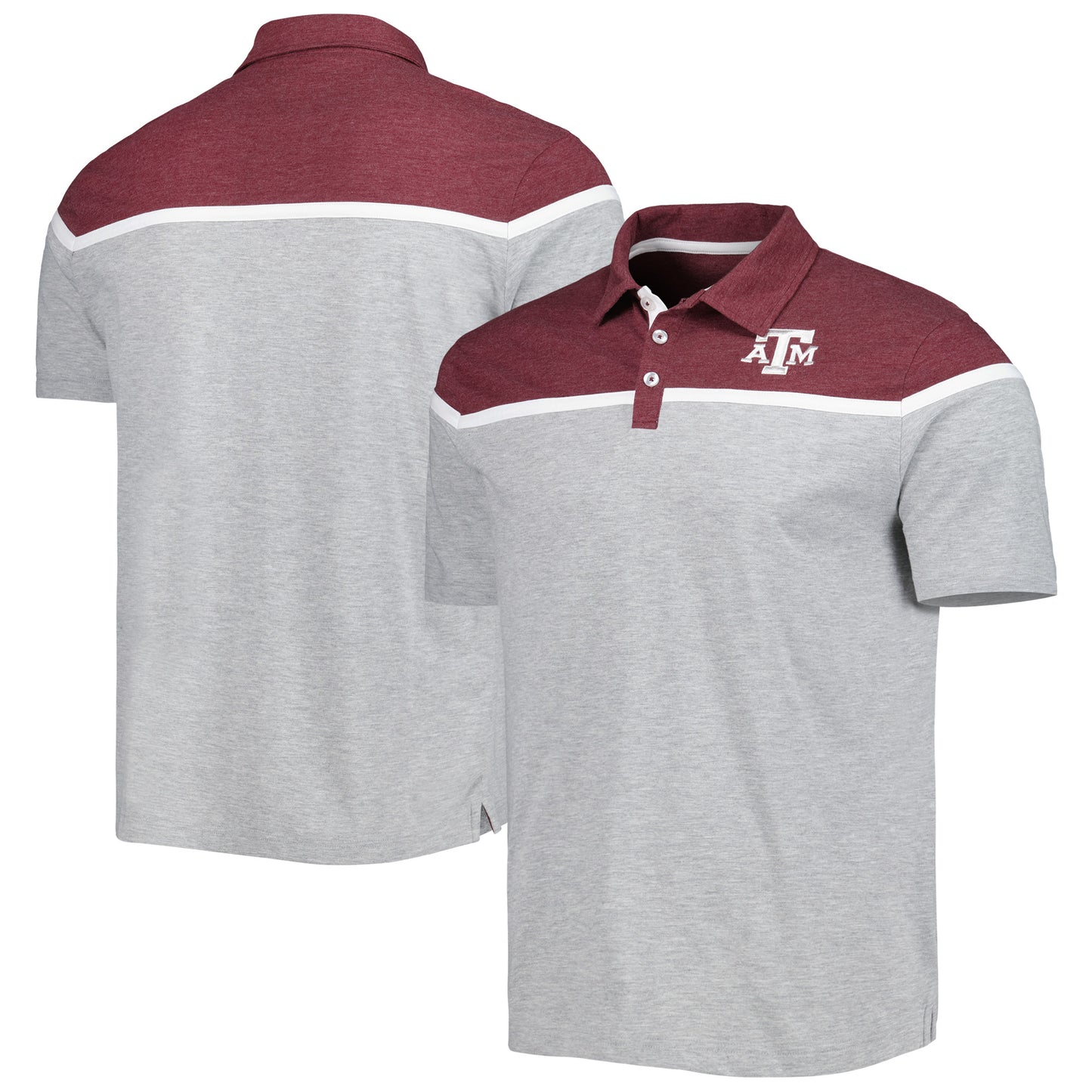 Men's Colosseum Heather Gray Texas A&M Aggies Chamberlain Polo