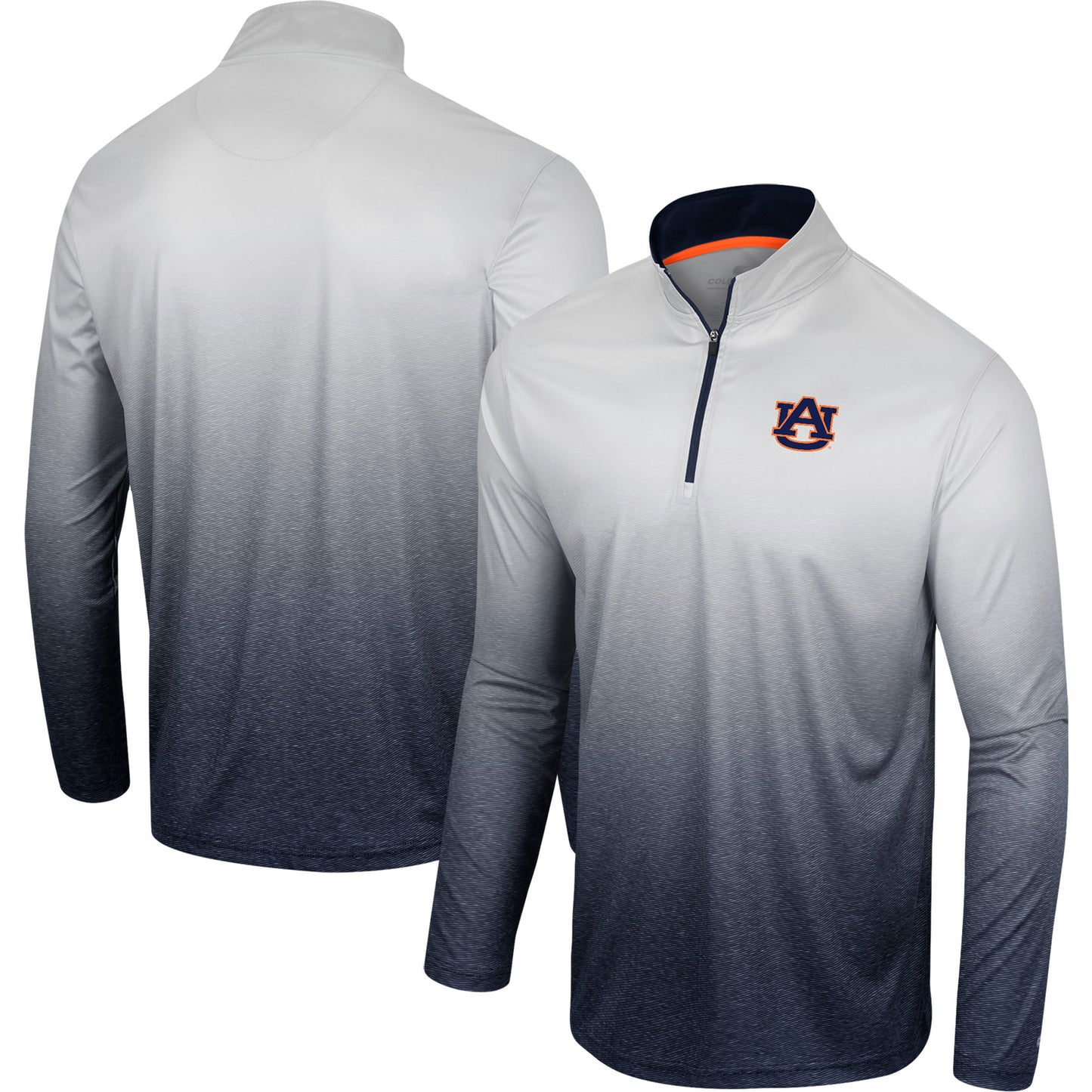 Men's Colosseum White/Navy Auburn Tigers Laws of Physics Quarter-Zip Windshirt