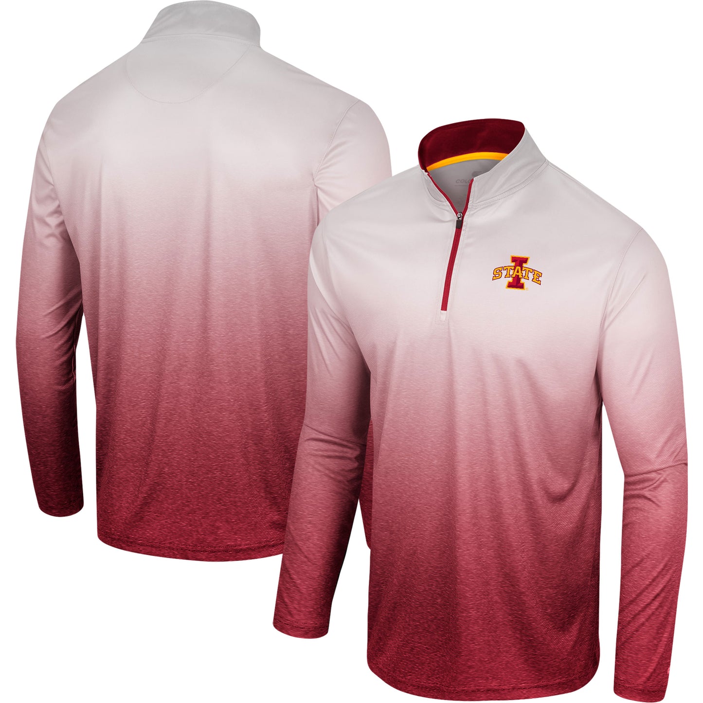 Men's Colosseum White/Cardinal Iowa State Cyclones Laws of Physics Quarter-Zip Windshirt