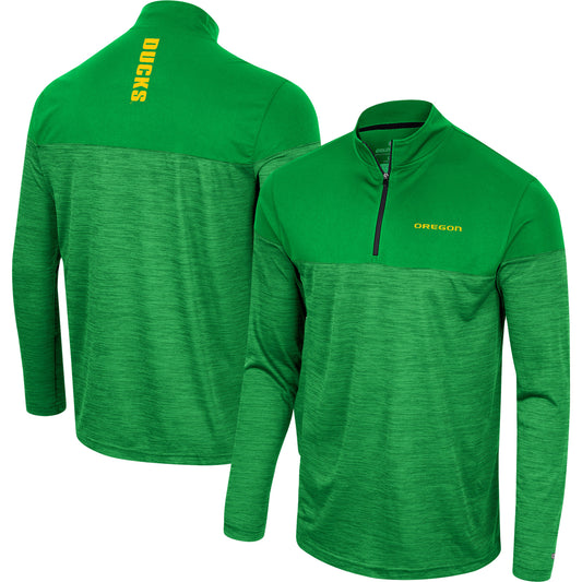 Men's Colosseum Green Oregon Ducks Positraction Lightweight Quarter-Zip Windshirt