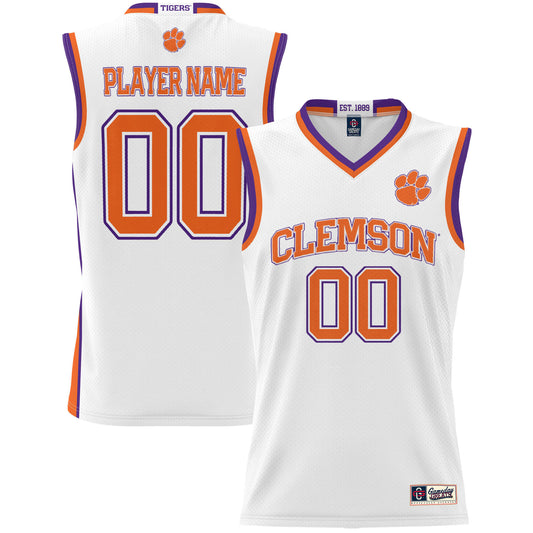 Unisex GameDay Greats  White Clemson Tigers  Lightweight NIL Pick-A-Player Basketball Jersey