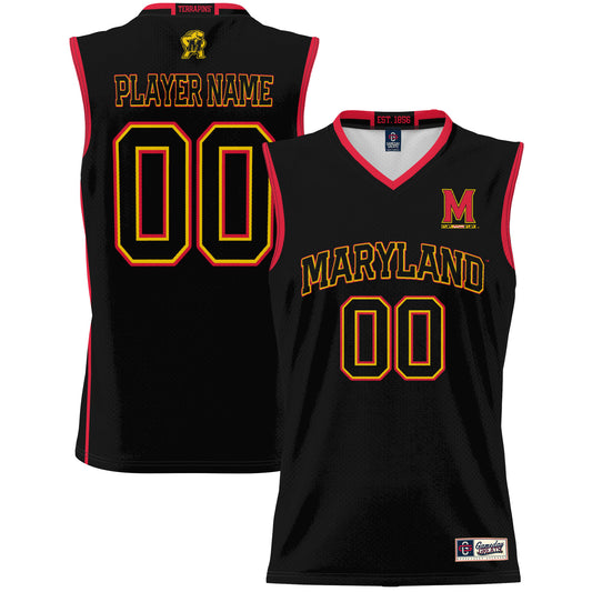 Youth GameDay Greats Black Maryland Terrapins NIL Pick-A-Player Lightweight Basketball Jersey