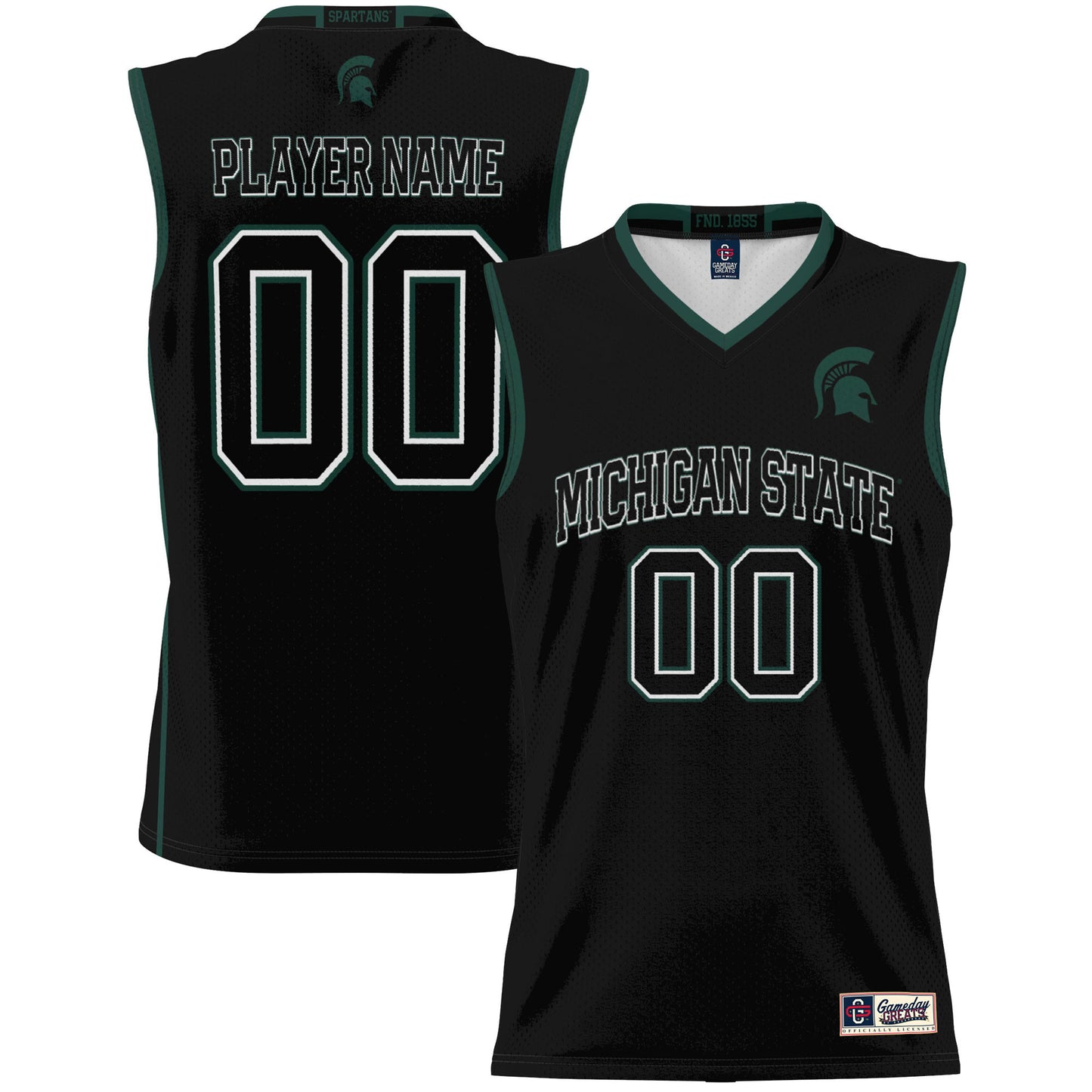 Youth GameDay Greats Black Michigan State Spartans NIL Pick-A-Player Lightweight Basketball Jersey