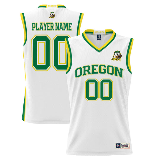 Youth GameDay Greats White Oregon Ducks NIL Pick-A-Player Lightweight Basketball Jersey