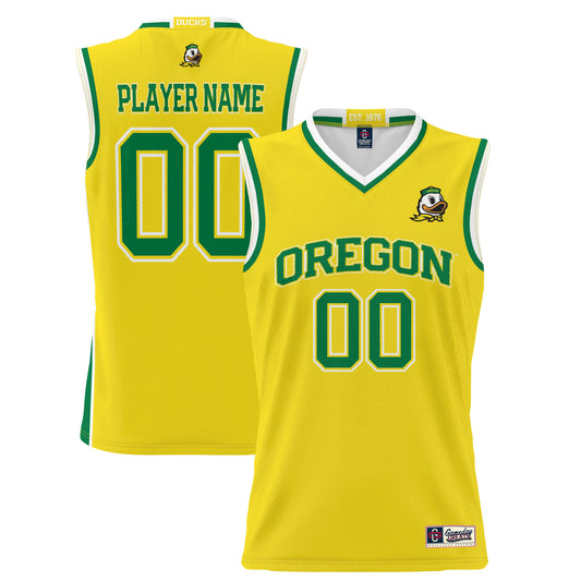 Youth GameDay Greats Yellow Oregon Ducks NIL Pick-A-Player Lightweight Basketball Jersey