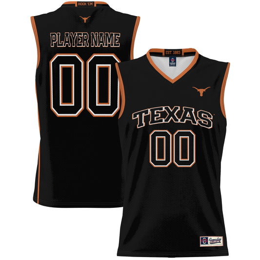 Youth Game Day Greats Black Texas Longhorns NIL Pick-A-Player Lightweight Basketball Fashion Jersey