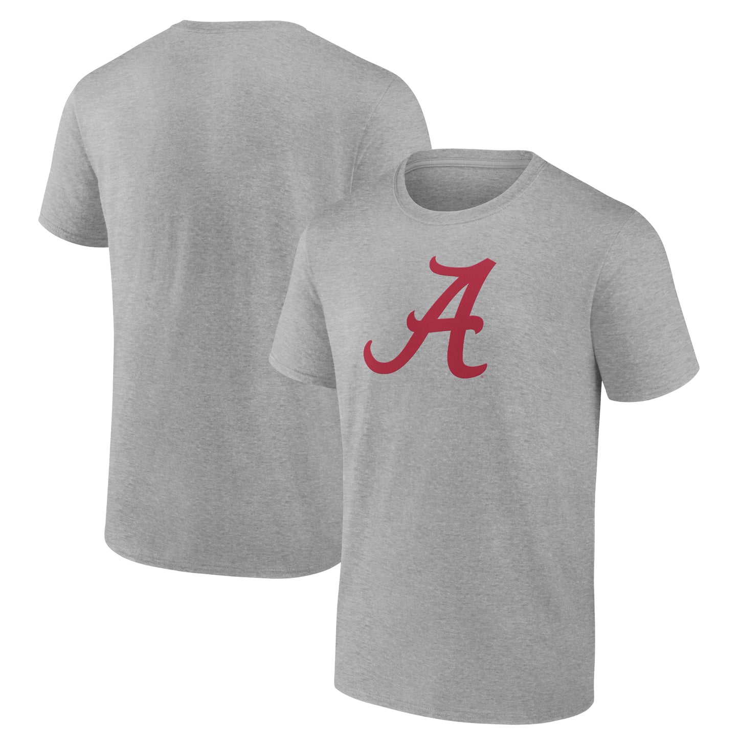 Men's Heather Gray Alabama Crimson Tide Primary Logo T-Shirt