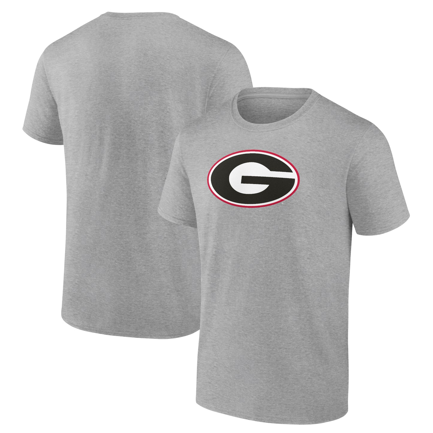 Men's Heather Gray Georgia Bulldogs Primary Logo T-Shirt