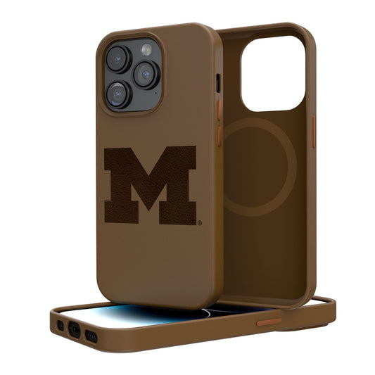 Brown Michigan Wolverines iPhone Magnetic Bump Case