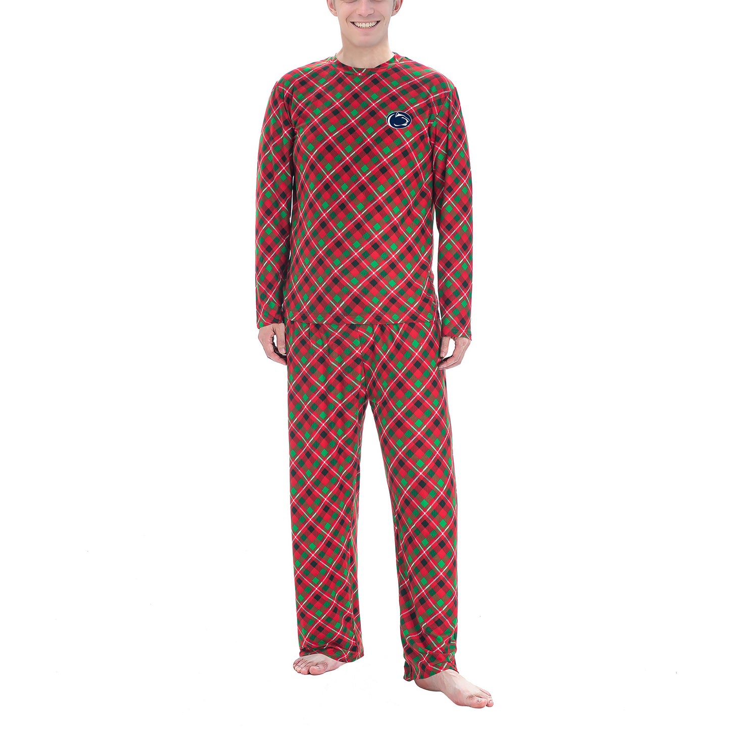 Men's Concepts Sport Red/Green Penn State Nittany Lions Holly Knit Long Sleeve Top and Pant Set