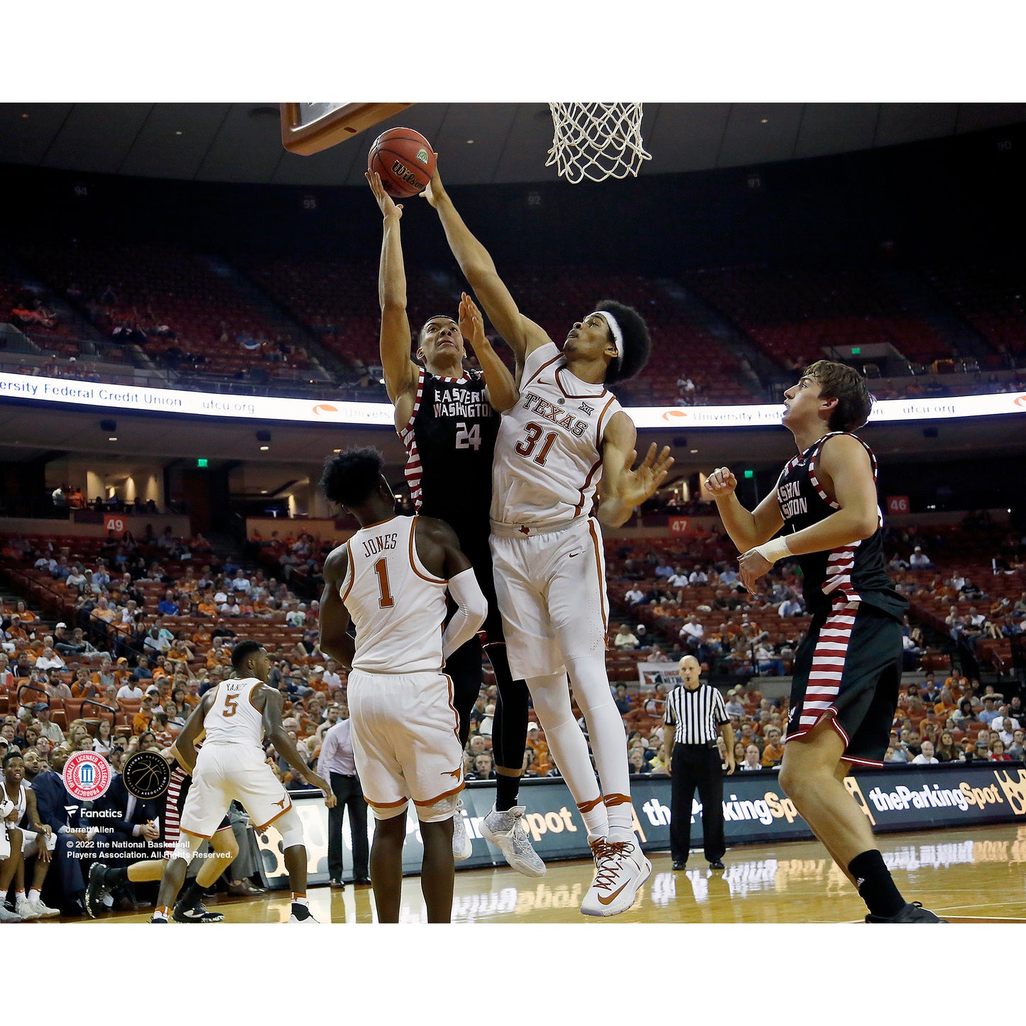Jarrett Allen Texas Longhorns Unsigned Blocks a Jump Shot Photograph