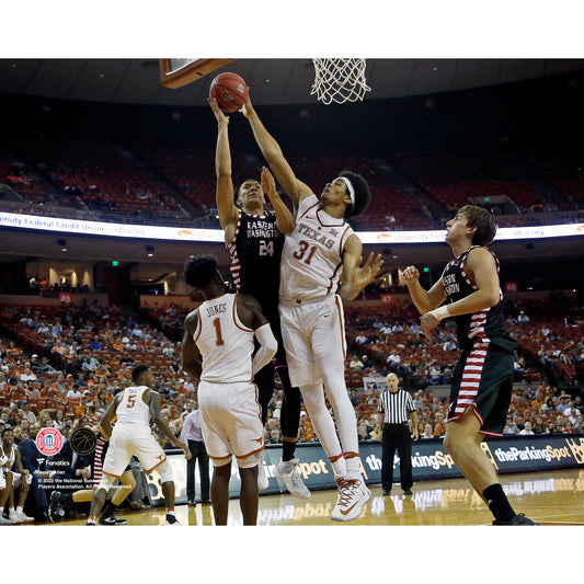 Jarrett Allen Texas Longhorns Unsigned Blocks a Jump Shot Photograph