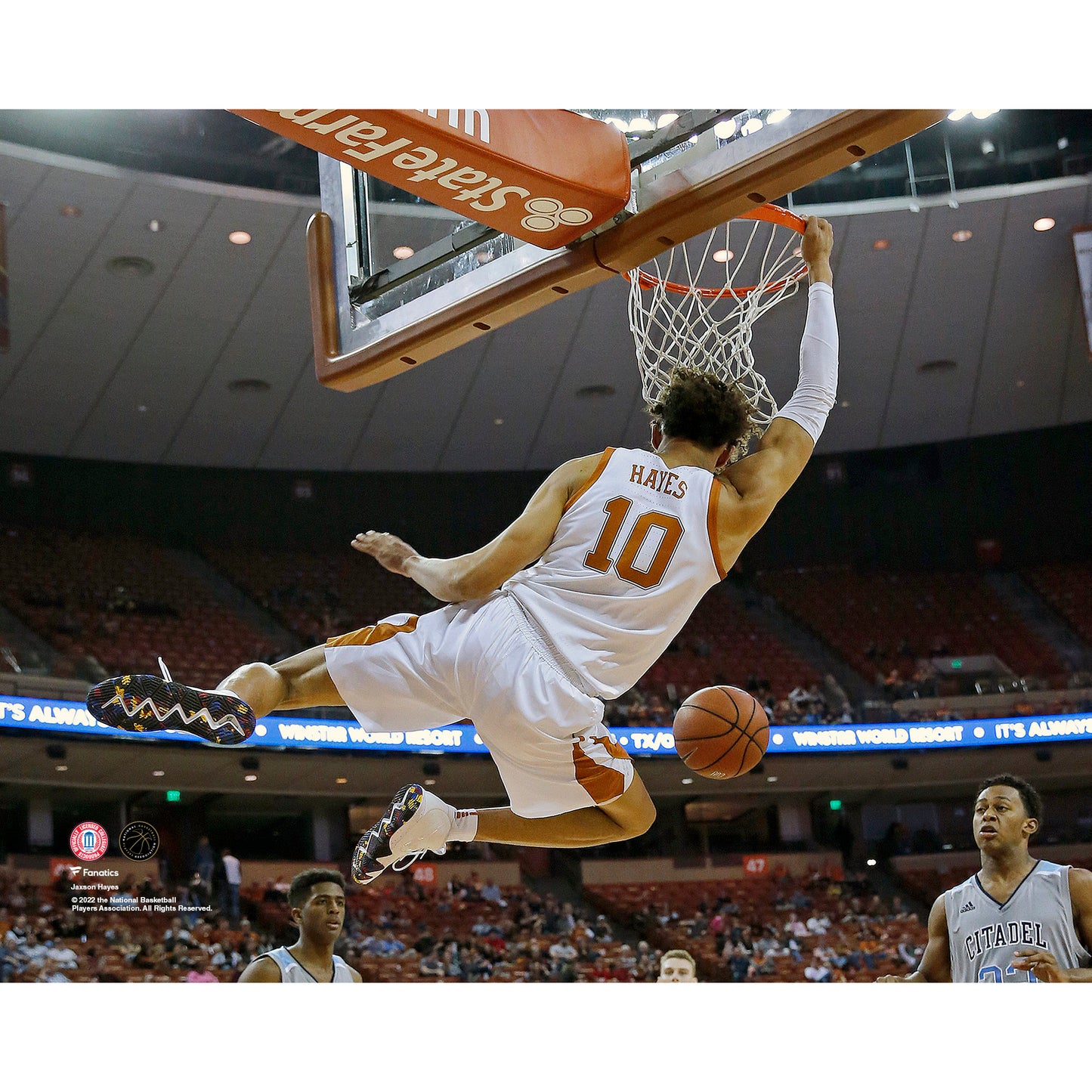 Jaxson Hayes Texas Longhorns Unsigned Makes a Slam Dunk Photograph
