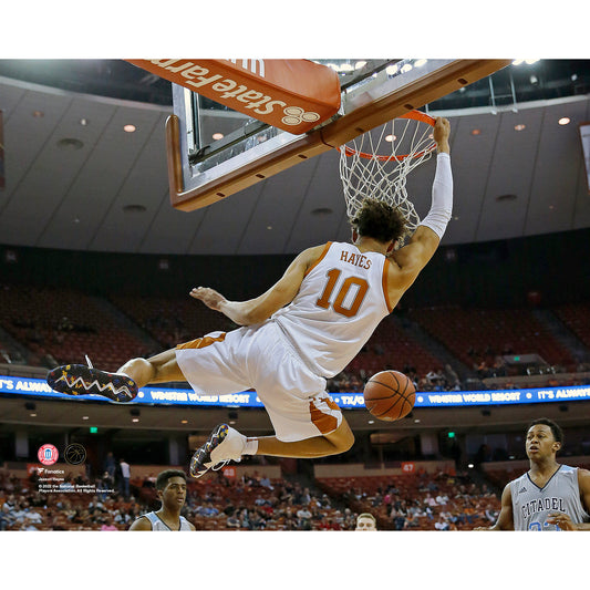 Jaxson Hayes Texas Longhorns Unsigned Makes a Slam Dunk Photograph