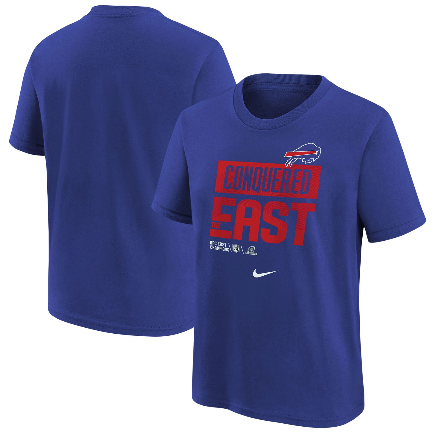 Youth Nike Royal Buffalo Bills 2022 AFC East Division Champions Locker Room Trophy Collection T-Shirt