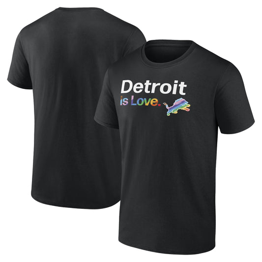 Men's Black Detroit Lions City Pride Team T-Shirt