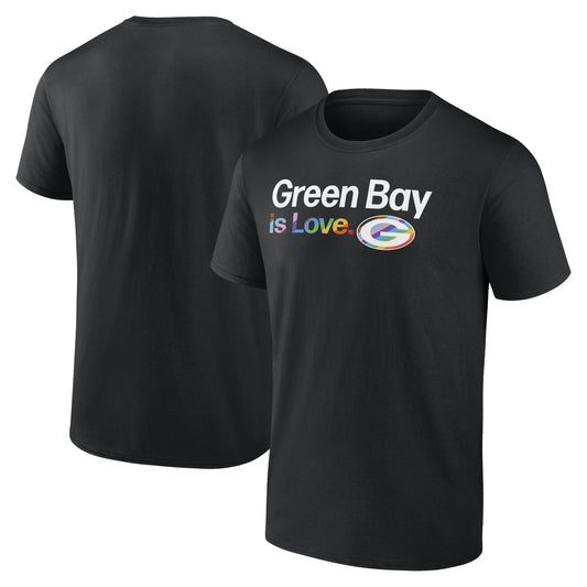 Men's Black Green Bay Packers City Pride Team T-Shirt