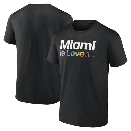 Men's Black Miami Hurricanes City Pride T-Shirt