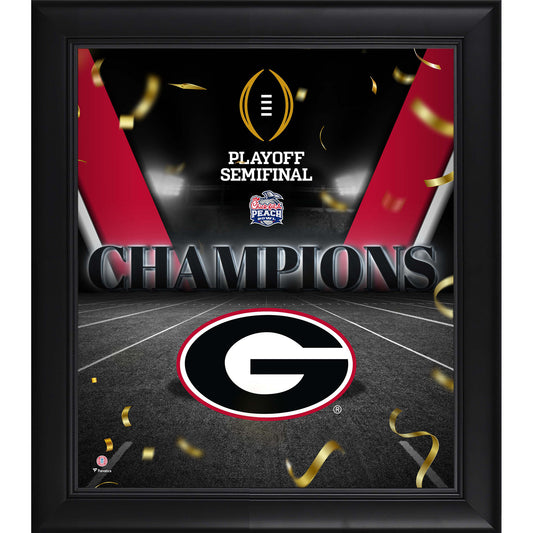 Fanatics Authentic Georgia Bulldogs College Football Playoff 2022 Peach Bowl Champions 15'' x 17'' Framed Collage