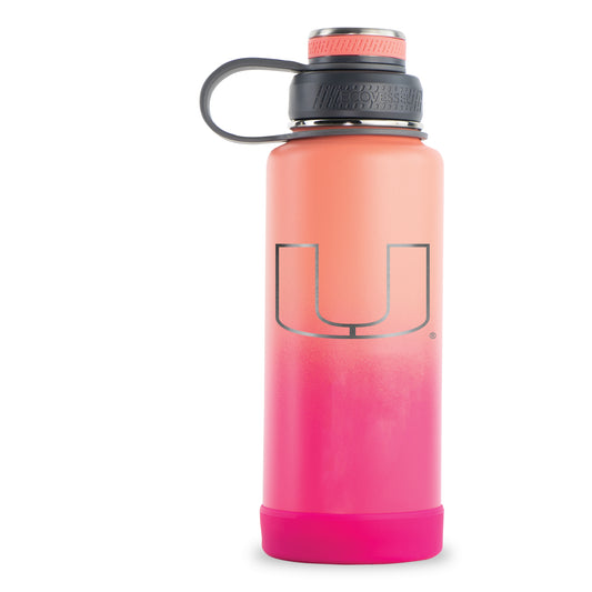 Pink Miami Hurricanes 32oz. EcoVessel Boulder Bottle