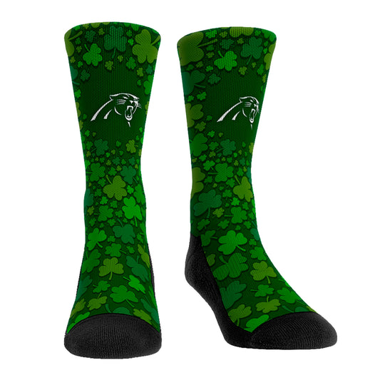 Rock Em Socks Carolina Panthers St. Paddy's Day Shamrock Crew Socks