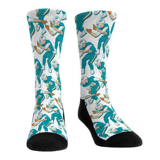 Unisex Rock Em Socks Mike Gesicki Miami Dolphins Player Celebration Crew Socks