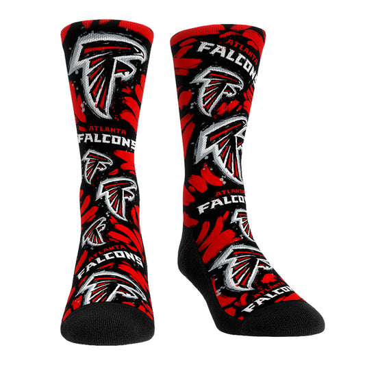 Unisex Rock Em Socks Atlanta Falcons Allover Logo & Paint Crew Socks