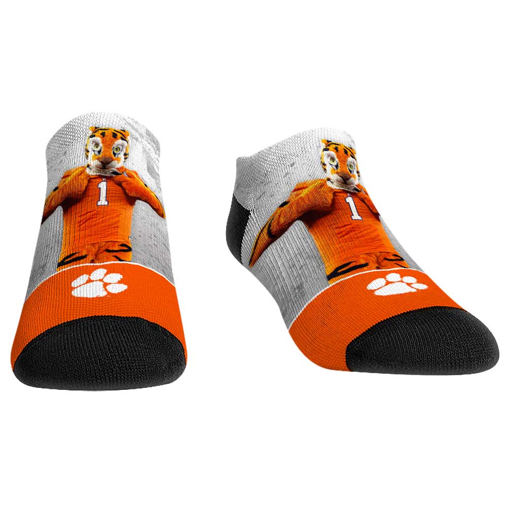 Unisex Rock Em Socks Clemson Tigers Mascot Walkout Low Cut Socks