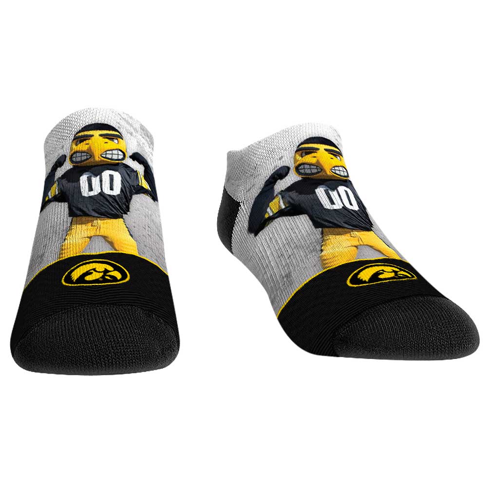 Unisex Rock Em Socks Iowa Hawkeyes Mascot Walkout Low Cut Socks