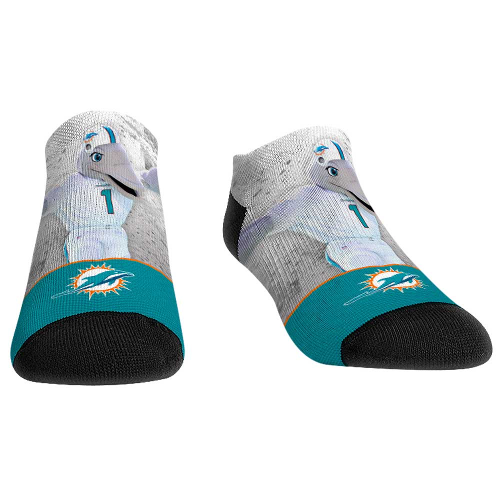 Unisex Rock Em Socks Miami Dolphins Mascot Walkout Low Cut Socks